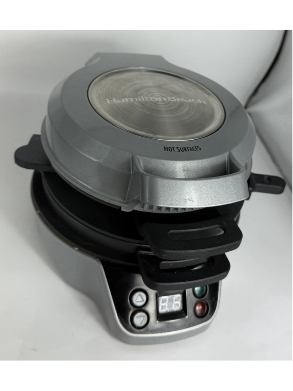 Used Tested Hamilton Beach Breakfast Sandwich Burrito Omelette Maker Model 25495